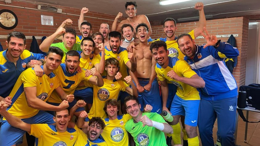 El Catllar celebrant la victòria contra l'Atlètic Lleida