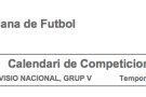 Habemus calendari de Tercera Divisió!