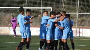 Celebració del gol reusenc que representava el 0-1