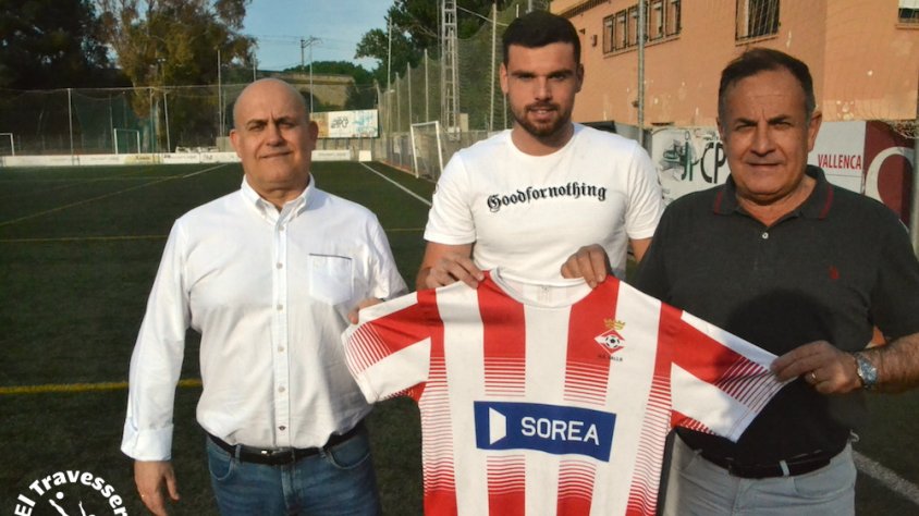 Arnau Miró en la seva presentació al municipal del Vilar de Valls