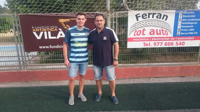 Marc Gabriel, en la seva presentació a l'Atlètic quan va fixar la temporada 2015-2016