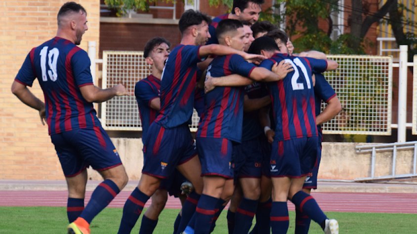 El Gavà celebrant el gol davant del Viladecans
