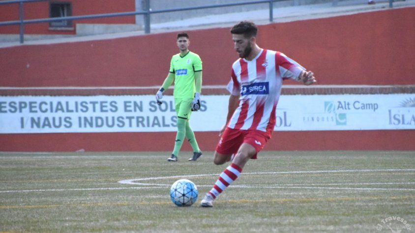 Ramón Miranda, en el partit amistós al Vilar davant la Pobla de Mafumet