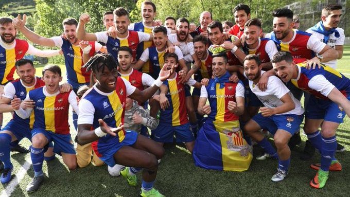 L'Andorra, darrer equip que va aconseguir el campionat del grup 2 de Primera Catalana