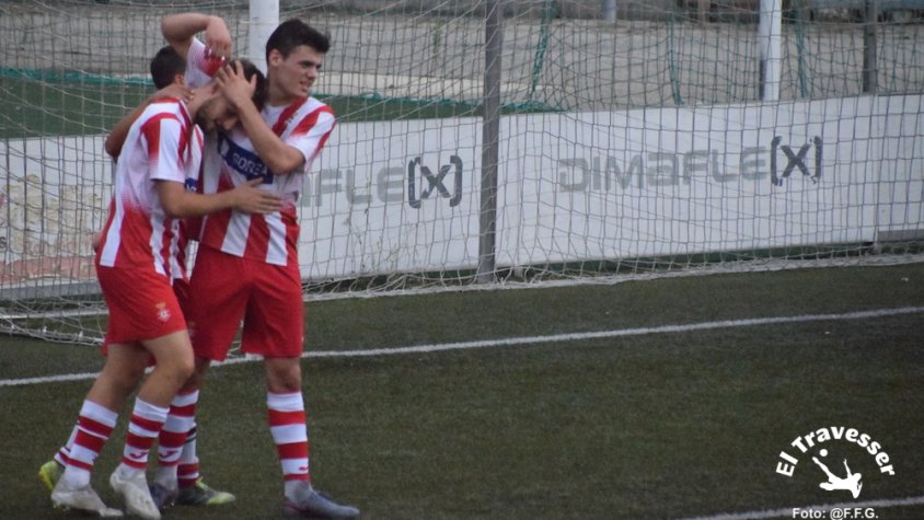 Sergi Gómez, autor de dos dels cinc gols dels vallencs davant l'Ampolla