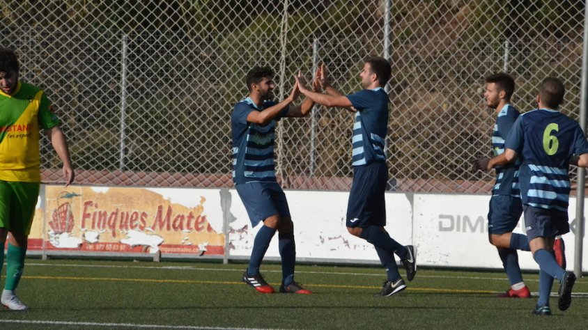 Molinos i GIró celebrant l'1-0