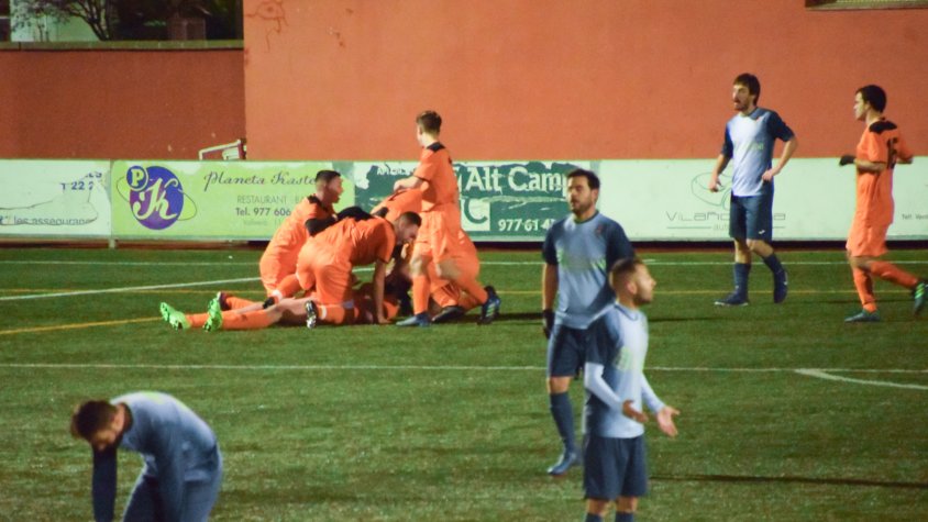 Celebració del gol del Morell