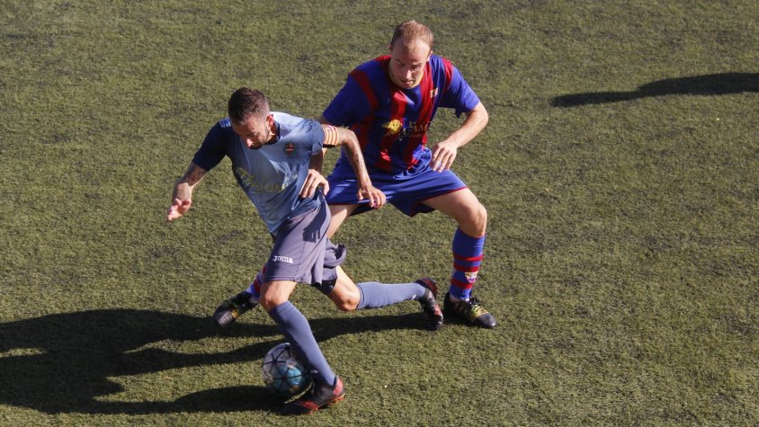 Imatge del derbi de la primera volta