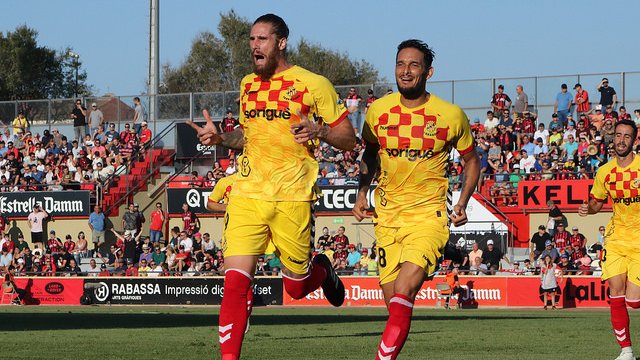 Celebració del gol del Nàstic