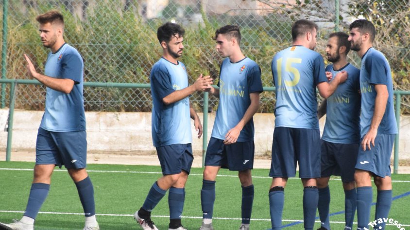 L'Atlètic de Valls, celebrant un gol aquesta temporada