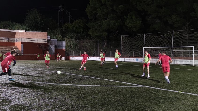 Entrenament de la UE Valls aquest dimarts al vespre