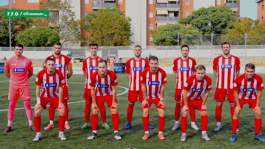 Onze inicial de la UE Valls aquest passat diumenge a Castelldefels