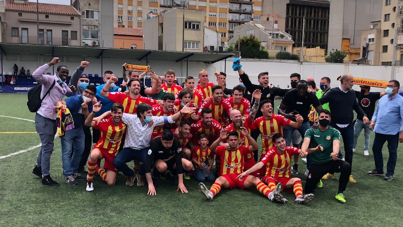 Eufòria desfermada entre la plantilla del Vilafranca