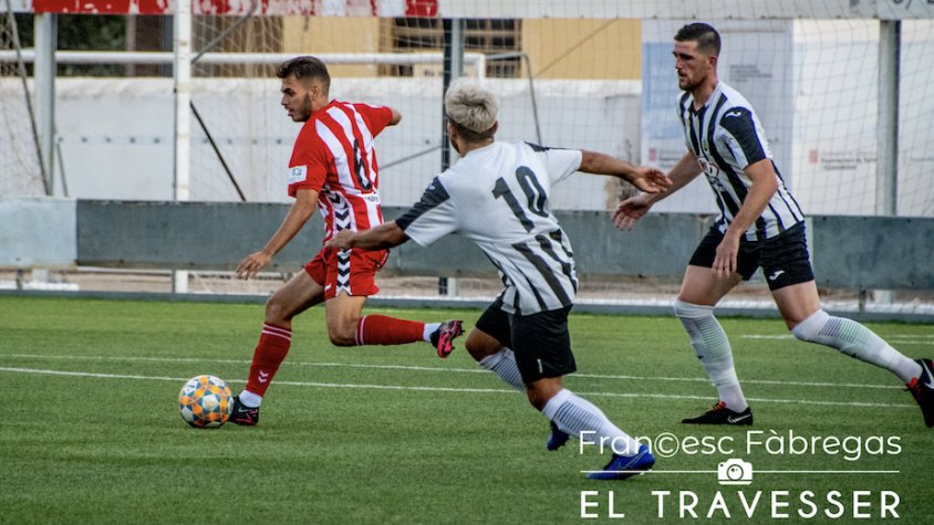 Marc Guasch en el partit davant l'Amposta del passat diumenge