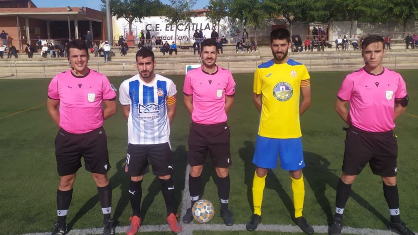 Imatge del partit entre Catllar i Vilanova de la passada jornada