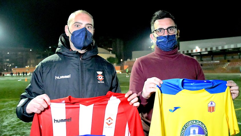 Manel Cazorla i Àlex González, en la prèvia del derbi entre UE Valls i Catllar de diumenge