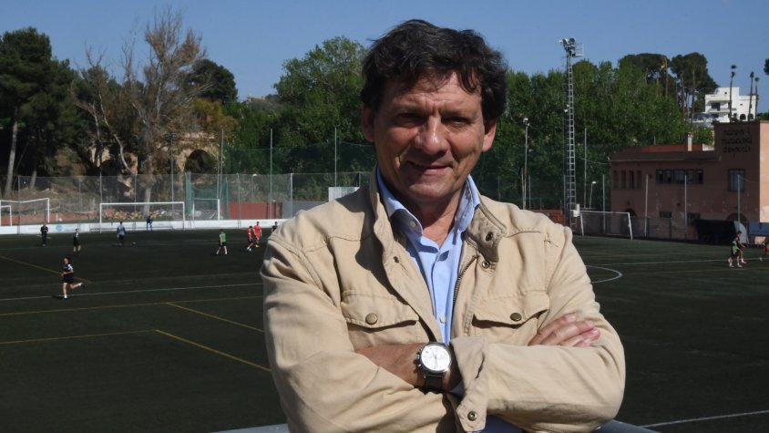 Juanjo Isern, al municipal del Vilar abans de la reunió amb clubs de la ciutat per explicar el seu projecte per liderar la FCF