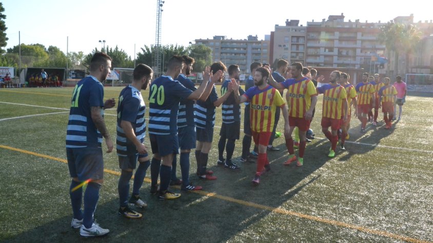 Imatge del partit d'anada al Vilar