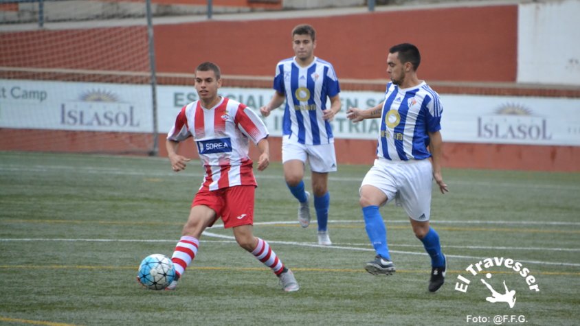 Marc Guasch, en el partit de la primera volta al camp de la Reddis