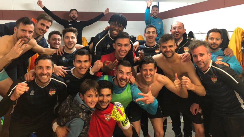 Celebració de l'Andorra després de la seva victòria a Les Comes