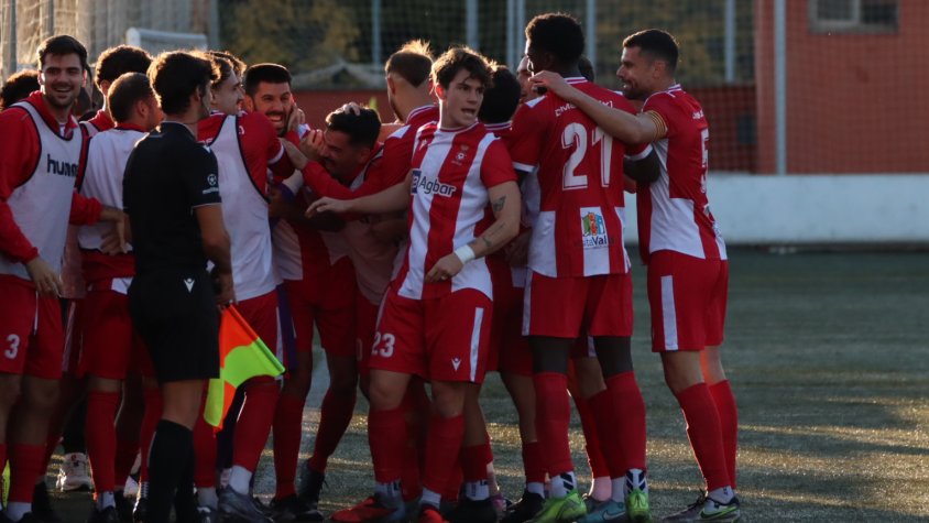 Celebració del gol de Jordi Prades