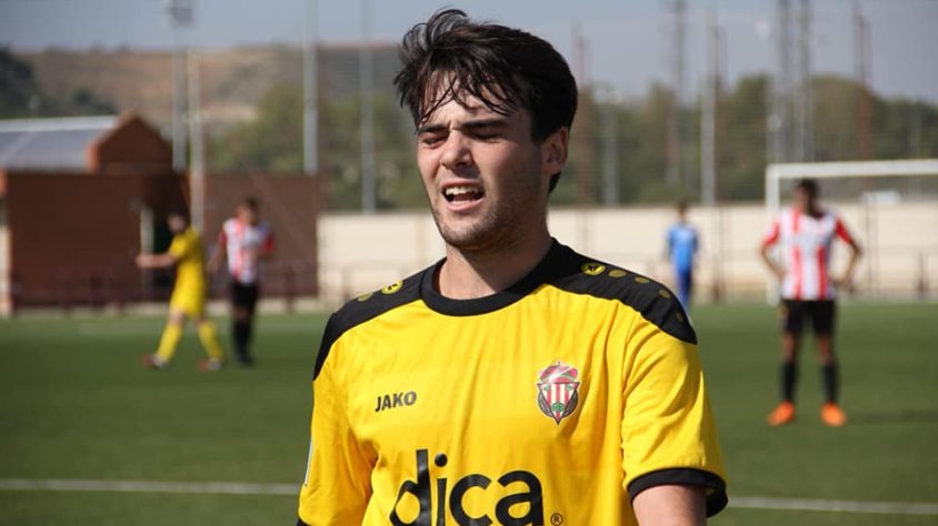 Rubén Aznar, amb la samarreta de l'Atlético River Ebro