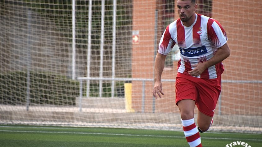 Arnau Miró en el partit davant del Riudoms, del passat dimecres